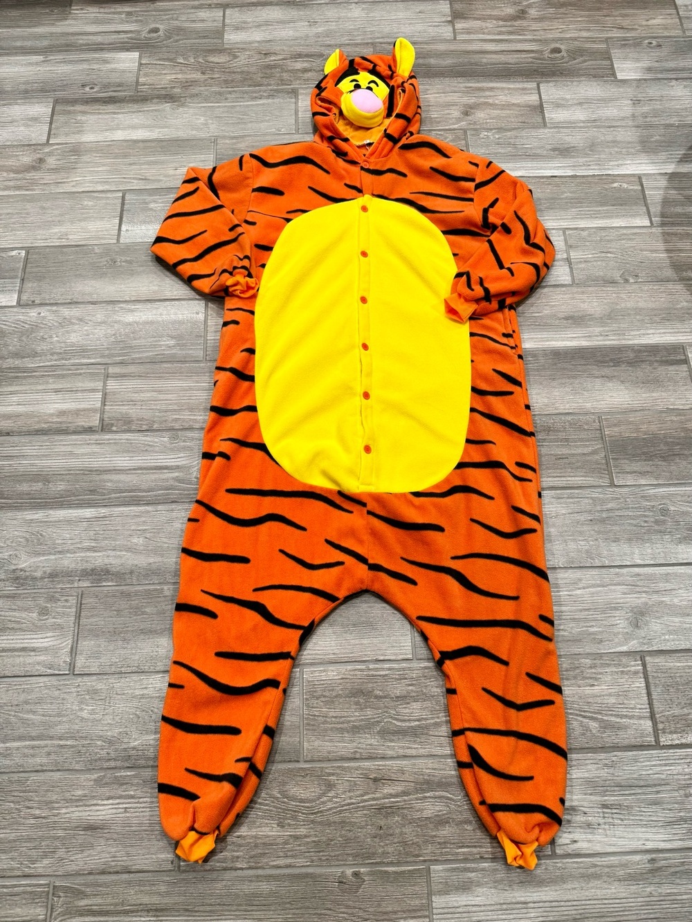 Disney's Winnie the Pooh Tigger Character Adult Kigurumi Jumpsuit Pajama Costume